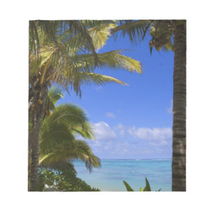 Bloc De Notas Playa bordeada de palmeras Islas Cook 2
