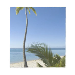 Bloc De Notas Playa en la parte continental de Aitutaki, Islas C