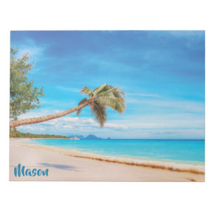 Bloc De Notas Playa tropical (nombre personalizado)