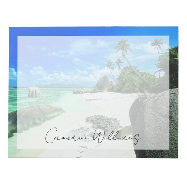 Bloc De Notas Playas Tropicales | Isla La Digue (Frente)