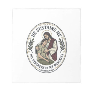 Bloc De Notas Playera de ánimo de enfermedad crónica de Jesús In