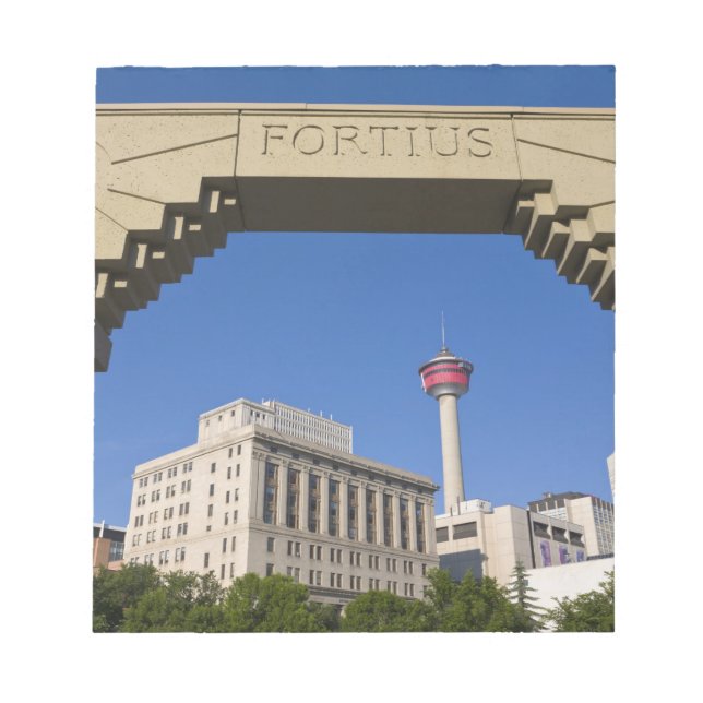 Bloc De Notas Plaza Olímpica y Calgary Tower, Alberta, Canadá (Frente)