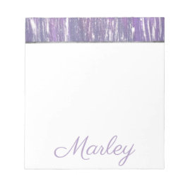 Bloc De Notas Plum Office | Purple Silver Splatter Brushstroke