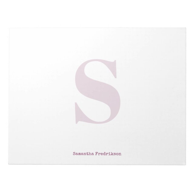 Bloc De Notas Pluma púrpura Berry oscuro Monograma máquina de es (Frente)