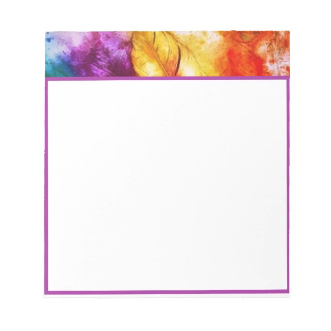 Bloc De Notas Plumas brillantes (Frente)