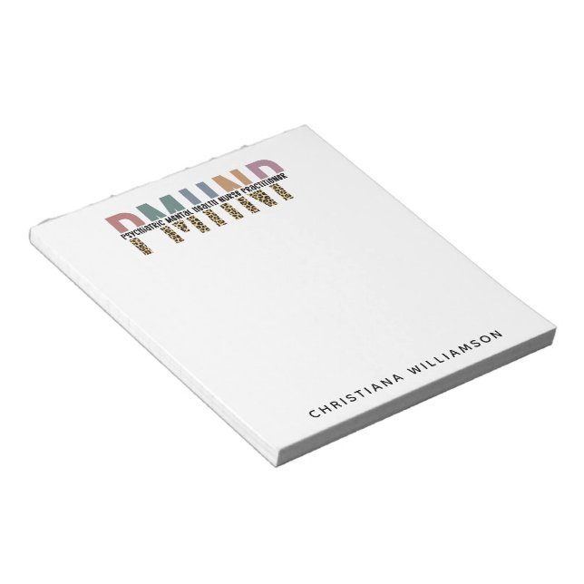 Bloc De Notas PMHNP Leopard Print Psiquiátrica Mental Health NP (Lado Derecho)