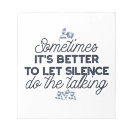 Bloc De Notas Poder del silencio - Cita Inspiradora