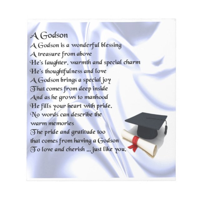 Bloc De Notas Poema de Godson - Diseño de graduación (Frente)