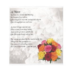 Bloc De Notas Poema de la sobrina - flores