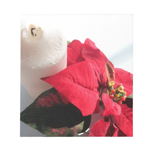 Bloc De Notas Poinsettia con Vela (Frente)