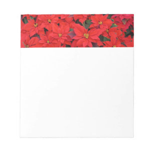 Bloc De Notas Poinsettias rojas Navidad la foto floral navideña