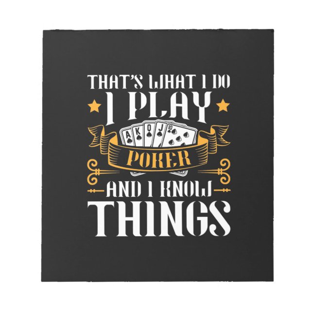 Bloc De Notas Poker que es lo que juego (Frente)