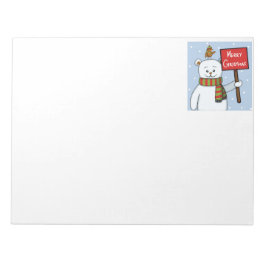 Bloc De Notas Polar Bear and Robin Christmas Greeting