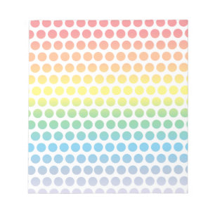 Bloc De Notas Polka arco iris con puntos blancos