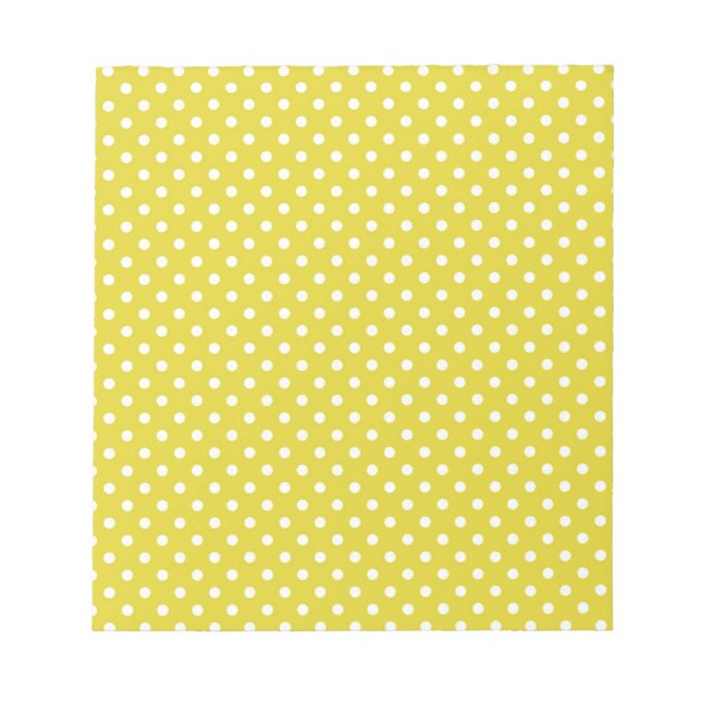 Bloc De Notas Polkadot amarillo y blanco (Frente)