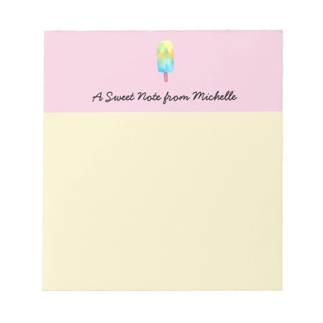 Bloc De Notas Polla amarilla rosa de vida dulce personalizada (Frente)