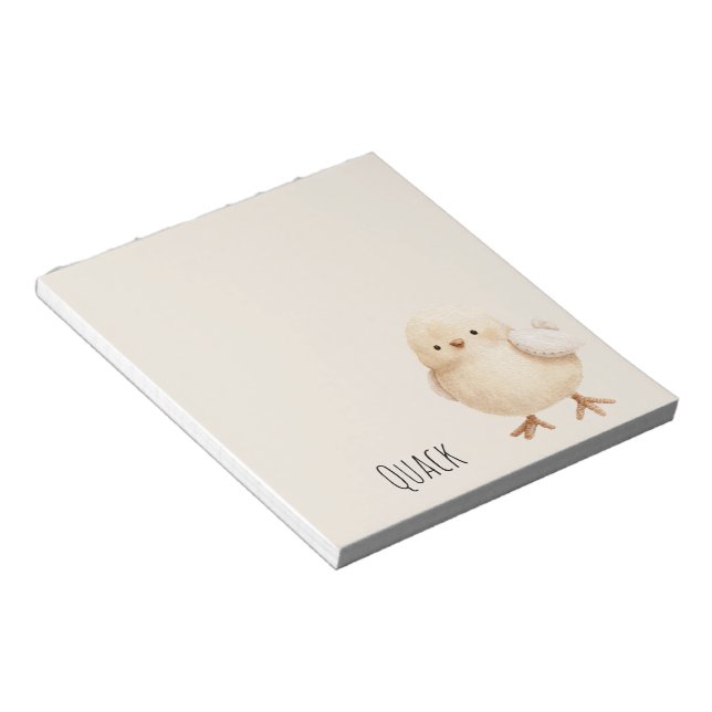 Bloc De Notas Pollito Amarillo Adorable (Lado Derecho)