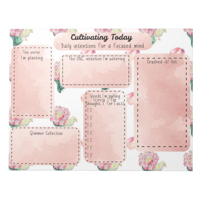 Bloc De Notas Pollito Bebé Mentalidad de Primavera Fresca Intenc (Frente)