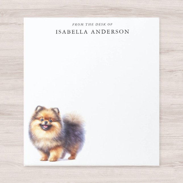 Bloc De Notas Pomerania De Acuarela De La Mesa De (Subido por el creador)