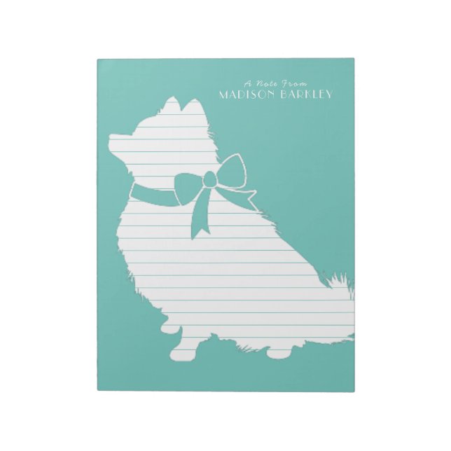 Bloc De Notas Pomerania Pom Dog Puppy (Lado Izquierdo)