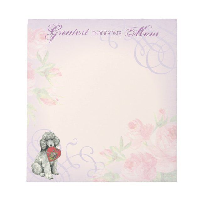 Bloc De Notas Poodle Heart Mom (Frente)
