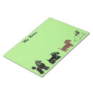 Bloc De Notas Poodle, Scottie, Dachshund y Pug Notepad