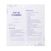 Pop-Up Market Planning Pad