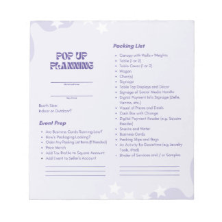Bloc De Notas Pop-Up Market Planning Pad