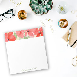 Bloc De Notas Poppies de color rojo floral moderno