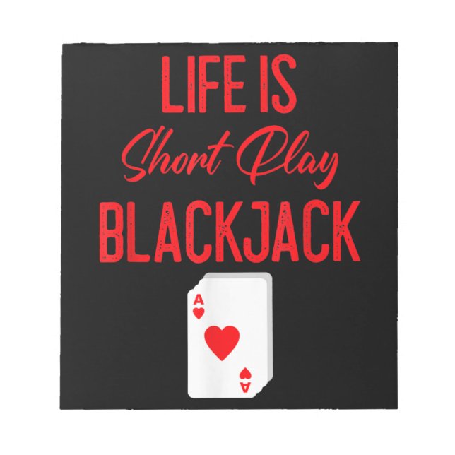 Bloc De Notas Póquer divertido | La Vida Es Un Blackjack De Jueg (Frente)
