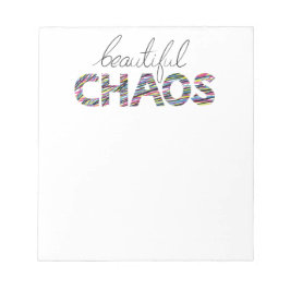 Bloc De Notas Positive Motivational Text Beautiful Chaos