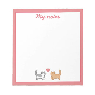 Bloc De Notas Post it de gatitos enamorados