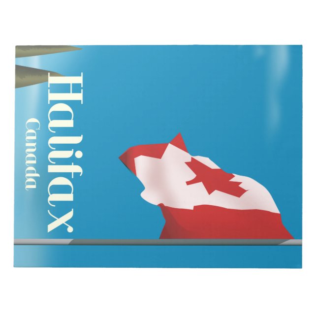 Bloc De Notas Póster de viaje a Halifax Canadá (Frente)