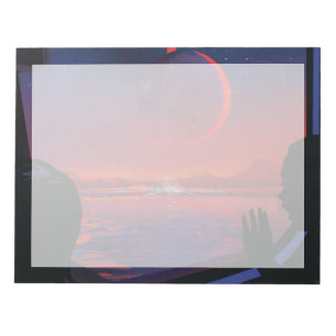 Bloc De Notas Poster del espacio retro - Los espectadores observ