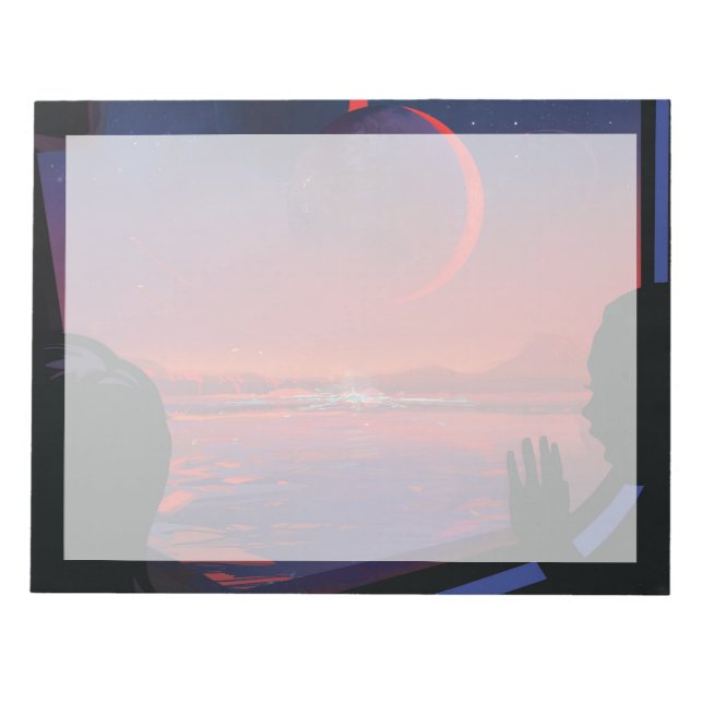 Bloc De Notas Poster del espacio retro - Los espectadores observ (Frente)