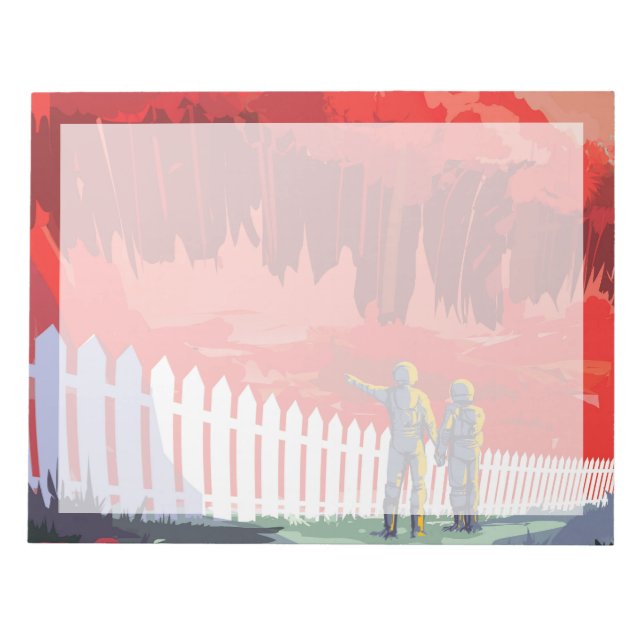 Bloc De Notas Poster Retro Espacial De Kepler-186f. (Frente)