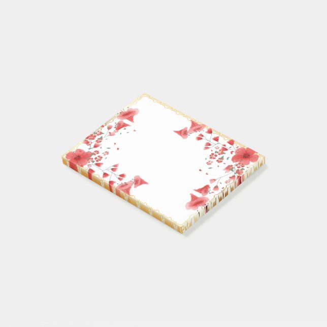 Bloc de notas posterior al cuadro rosado (En perspectiva)