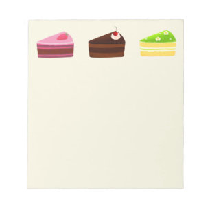 Bloc De Notas Postre de rebanadas de pastel