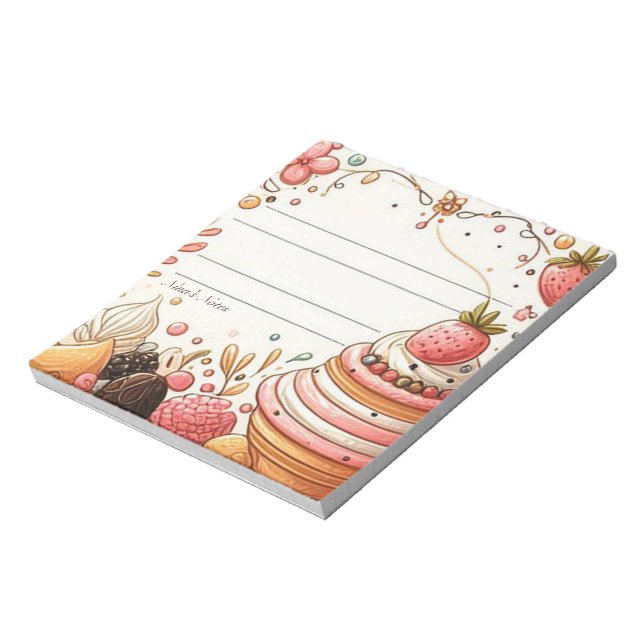 Bloc De Notas Postres pastel de Customizavle Baker (Lado Izquierdo)