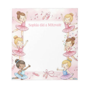 Bloc De Notas Ppad de nota para la Ballerina rosa personalizada