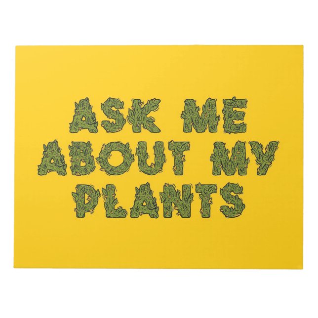 Bloc De Notas Pregúntame sobre mis plantas (Frente)