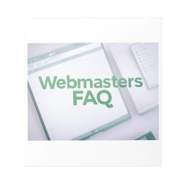 Bloc De Notas Preguntas frecuentes de WebMasters (Frente)