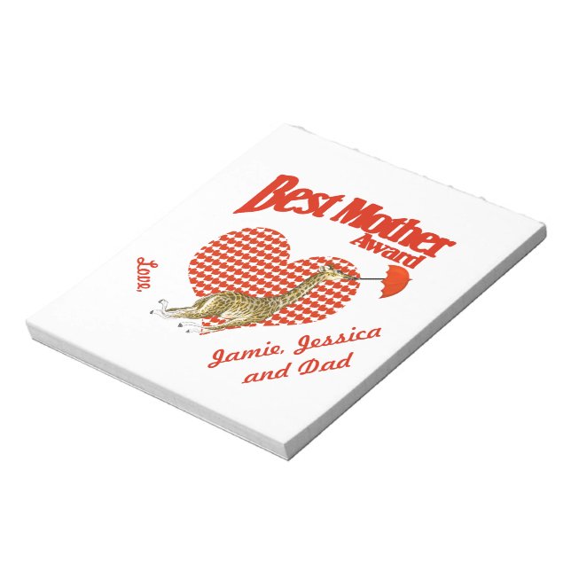 Bloc De Notas Premio a la mejor madre (Lado Izquierdo)