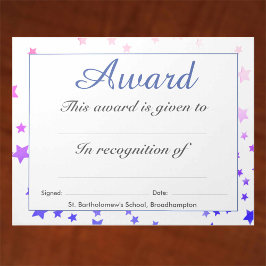 Bloc De Notas Premios a logros escolares Hojas de despedida de u