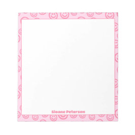 Bloc De Notas Preppy personalizada de color rosa