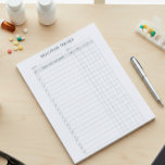 Bloc De Notas Prescripción del registro de seguimiento semanal d<br><div class="desc">Este diseño se puede personalizar eligiendo la opción Editar diseño. También puede transferir a otros artículos. Póngase en contacto conmigo en colorflowcreations@gmail.com o utilice la opción de chat en la parte superior de la página si desea tener este diseño en otro producto o necesita ayuda. Ver más de mis diseños...</div>