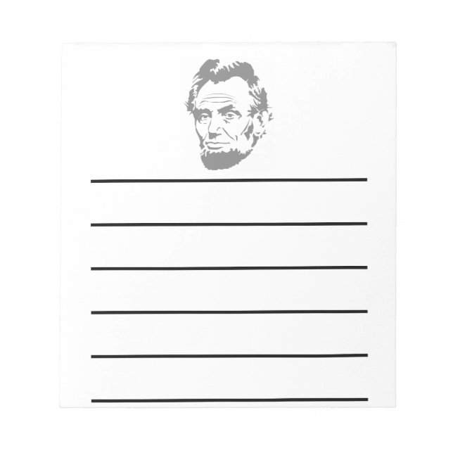 Bloc De Notas Presidente Abe Lincoln Face (Frente)