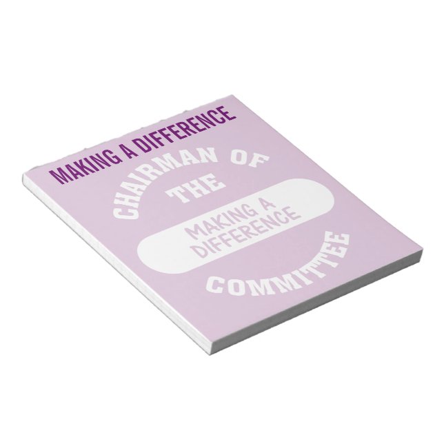 Bloc De Notas Presidente del Comité para la Diferencia (Lado Derecho)