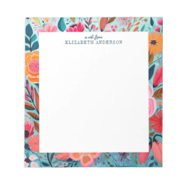 Bloc De Notas Pretty Botanical Girly Floral