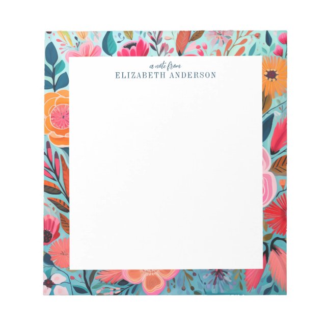 Bloc De Notas Pretty Botanical Girly Floral (Frente)